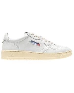 Autry Medalist Low Leather Trainers - White