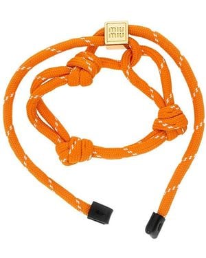 Miu Miu Cord Bracelet - Orange