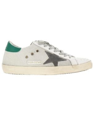 Golden Goose 'Super-Star' Net And Leather Sneakers - White