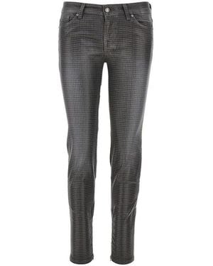 7 For All Mankind Coated Denim Skinny Trousers - Grey