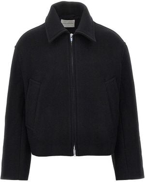 Studio Nicholson Double Zip-Up Short Coat - Black