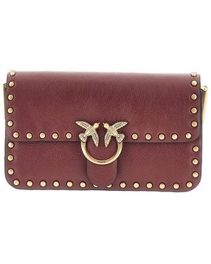 Pinko Baby Love Bag One Slouchy Leather Bag - Purple