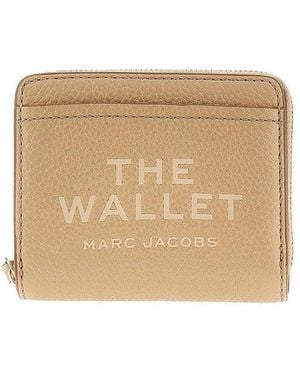 Marc Jacobs Grained Leather Mini Compact Wallet - Natural