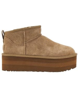 UGG Classic Ultra Mini Platform Ankle Boots - Brown