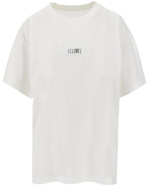 MM6 by Maison Margiela Numeric Logo Label T-Shirt - White