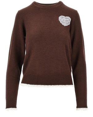 Ganni Pullover - Marrone
