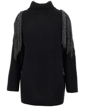 Pinko Wool-Blend Long Cardigan - Black