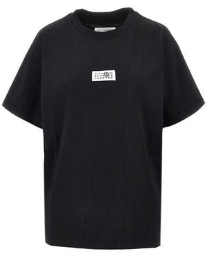 MM6 by Maison Margiela Numeric Logo Label T-Shirt - Black