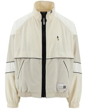 Maison Mihara Yasuhiro Nylon Track Jacket With Leon Embroidery - Natural
