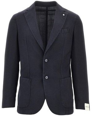 L.B.M. 1911 L. B.M. 1911 'Jack' Wool Single-Breasted Jacket - Blue