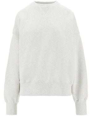 Golden Goose Crystals Logo Oversized Sweatshirt - White
