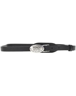 Fendi 'Selleria' Leather Belt - Black