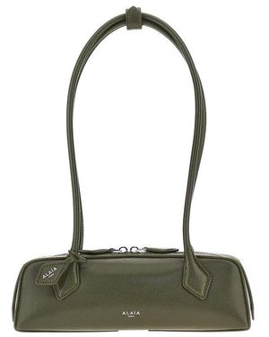Alaïa Grained Leather Small 'Le Teckel' Bag - Green
