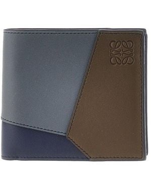 Loewe 'Puzzle' Leather Bi-Fold Wallet - Gray
