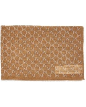 Max Mara Jacquard Silk-Blend Scarf - Metallic