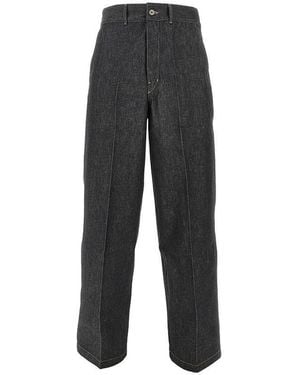 Lemaire Pantalone Workwear Oversize Barrel Leg Uomo - Nero