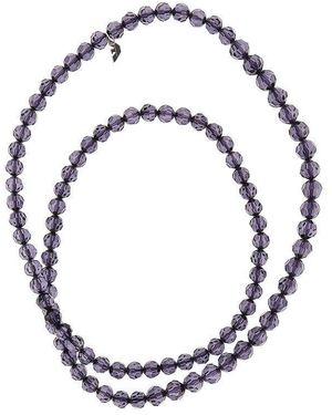 Emporio Armani Multifaceted Beads Long Necklace - Metallic