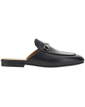 Gucci Leather 'Princetown' Sabot With Horsebit - Black