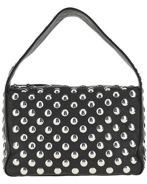 KHAITE Studded Leather 'Elena' Shoulder Bag - Black