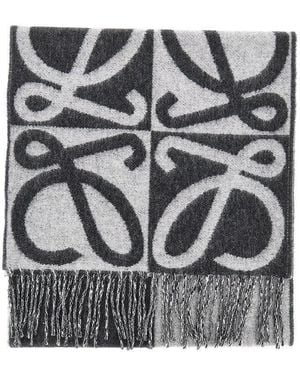 Loewe Wool And Cashmere Scarf - Metallic