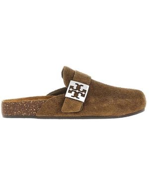 Tory Burch 'Mellow' Suede Leather Mules - Brown