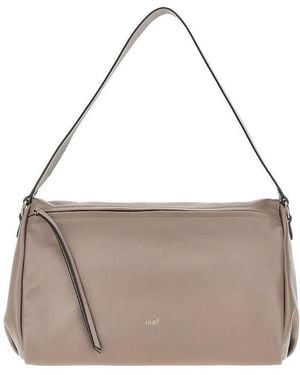 IOEF Grained Leather 'Jill' Bag - Gray