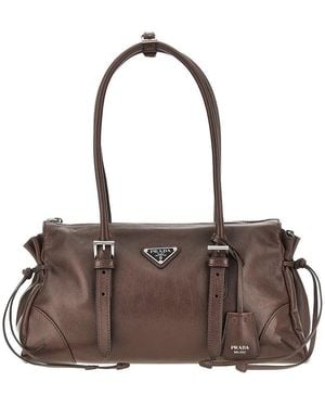 Prada Borsa Bonnie Media - Marrone
