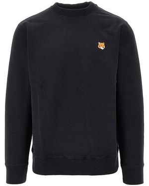 Maison Kitsuné 'Fox Head' Patch Crewneck Sweatshirt - Blue