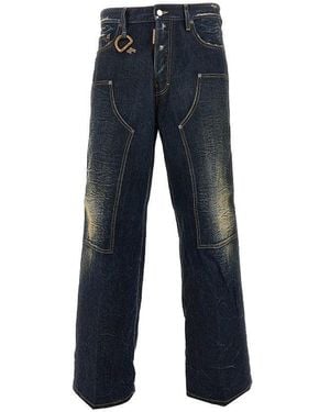 DSquared² Loose Fit Carpenter Jeans - Blue