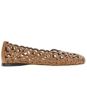 Loewe Ballerine 'Petal Anagram' - Marrone