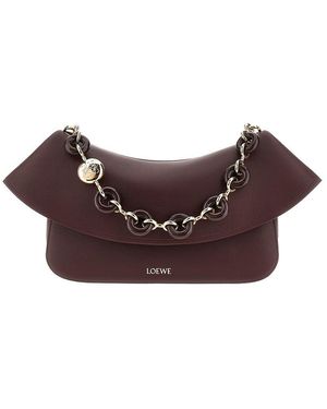 Loewe Leather Medium 'Ola' Bag - Purple