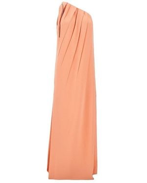 Max Mara Cady Crepe One-Shoulder Long Dress - Orange