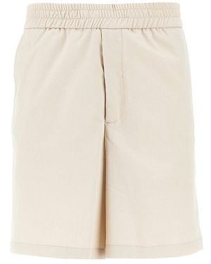 C.9.3 Viscose-Blend Gabardine Bermuda Shorts - Natural