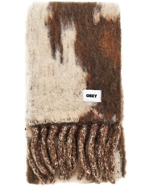 Obey Wool And Alpaca Max Scarf - Brown