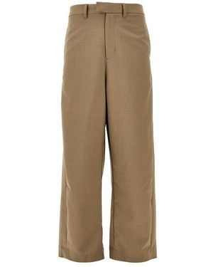 Entire studios Lounge Curved Trousers - Natural