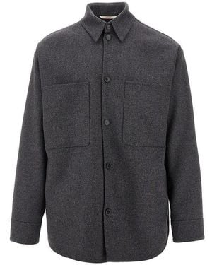 Valentino Wool Shirt Jacket - Grey