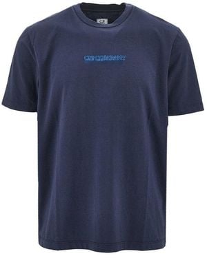 C.P. Company Logo Embroidery T-Shirt - Blue