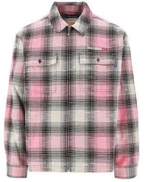 AWAKE NY Flannel Full-Zip Shirt - Pink