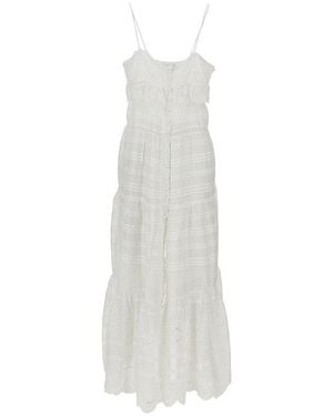 Isabel Marant 'Paule' Cotton Long Dress - White