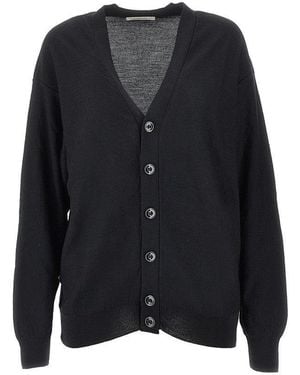 Lemaire Wool-Blend Twisted Cardigan - Black