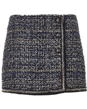Etro Wool-Blend Tweed Mini Skirt - Black