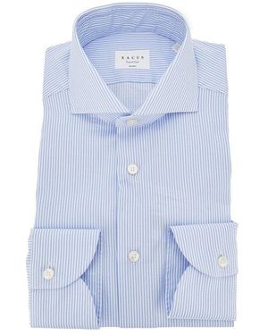 Xacus Cotton Tailor Fit 'Travel' Shirt - Blue