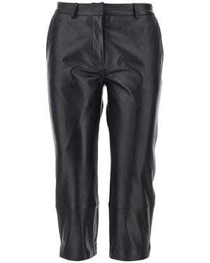 Frankie Shop 'Lior' Leather Capri Trousers - Grey