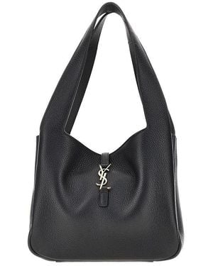 Saint Laurent Grained Leather Small 'Le 5 À 7' Bag - Black