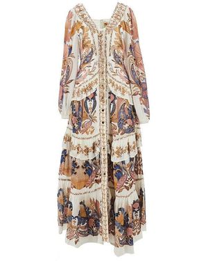 FARM Rio Viscose Crêpe Long Dress - Natural