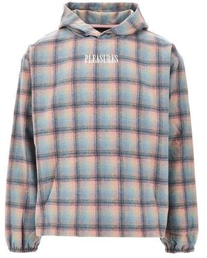 Pleasures 'Sender' Flannel Hoodie - Gray