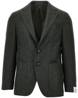Caruso 'Aida' Single-Breasted Wool Jacket - Black