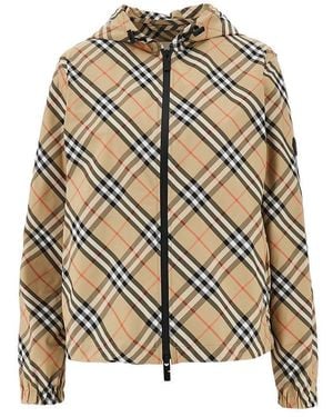 Burberry Check Nylon Jacket - Natural
