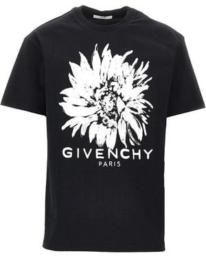 Givenchy T-Shirt Con Stampa Sunflower - Nero