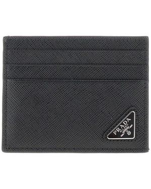 Prada Saffiano Leather Carholder - Black